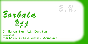 borbala ujj business card